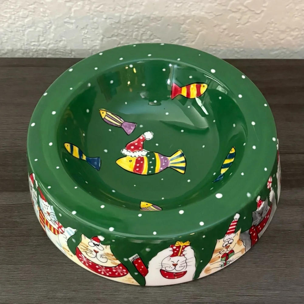Festive Cat Food Water Dish
